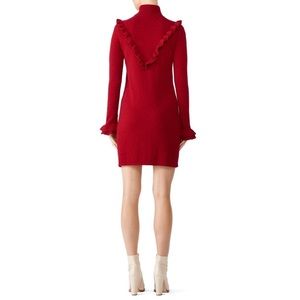 Rebecca Minkoff Red Dulcie Ruffle Dress Size XS